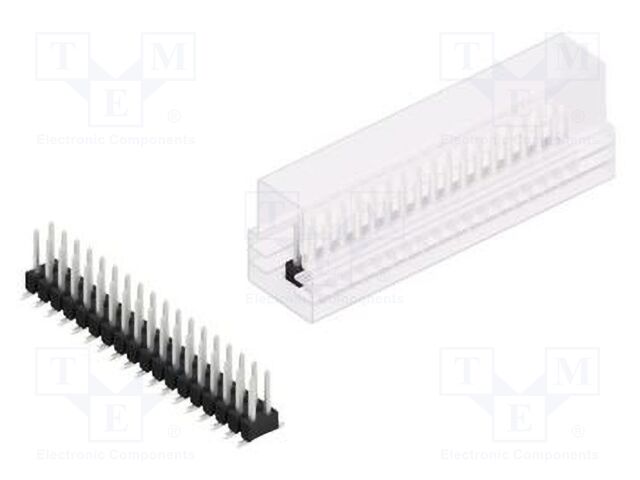 Connector: pin strips; pin header; male; PIN: 36; 2.54mm; SMT; 2x18