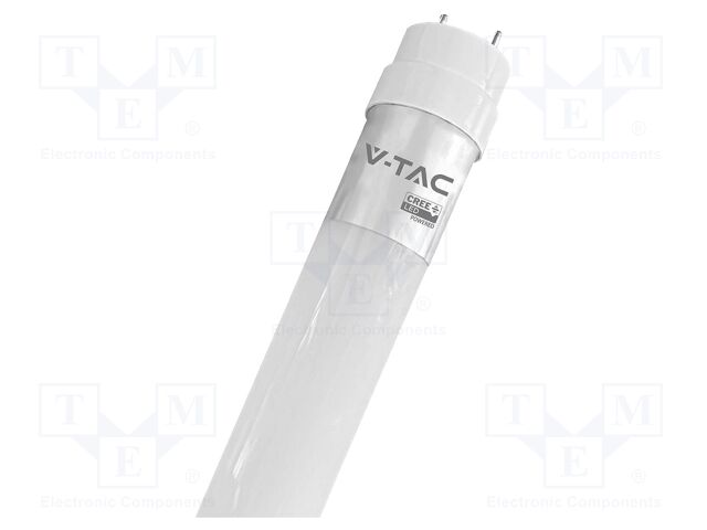 LED lamp; white cold; G13; 220÷240VAC; 1050lm; P: 7W; 160°; 6500K