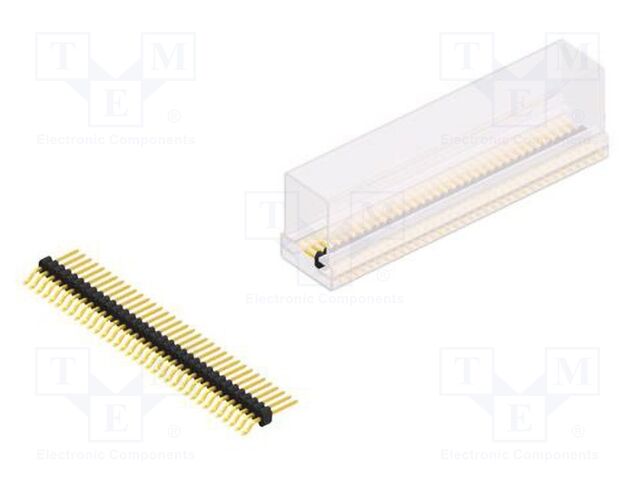 Connector: pin strips; pin header; male; PIN: 35; 1.27mm; SMT; 1x35