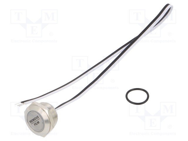 Switch: vandal resistant; Pos: 2; SPST-NO; 50mA/24VDC; IP65; yellow