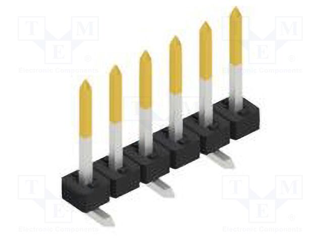 Connector: pin strips; pin header; male; PIN: 6; 2mm; SMT; 1x6; 100V