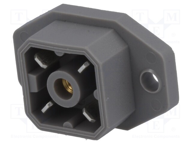 Connector: square; Series: G; socket; male; PIN: 4; tinned; IP65; 50V