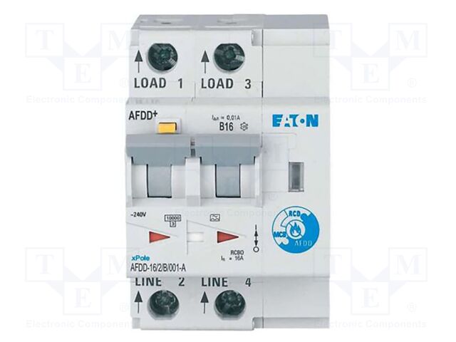 Arc fault detector; Inom: 16A; Ires: 30mA; DIN; IP20; 1÷25mm2; AFDD