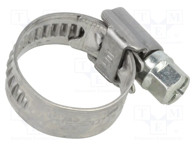 Worm gear clamp; W: 9mm; Clamping: 12÷20mm; steel; WD9; W2