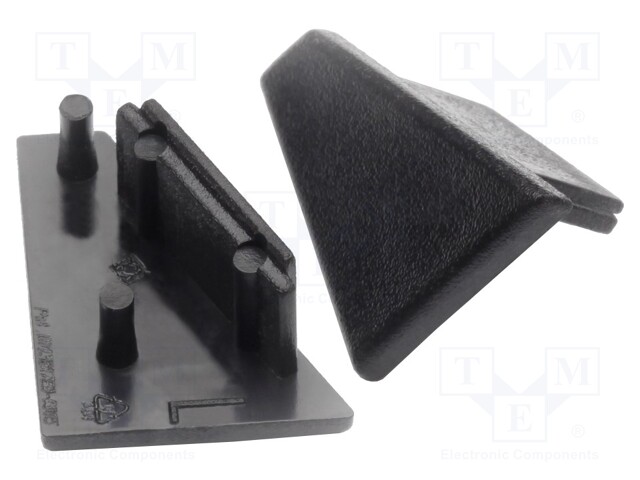 Cap for LED profiles; black; ABS; GEN2; Pcs: 20; CORNER10