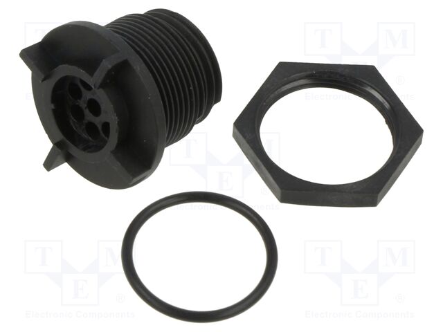 Connector: circular; socket; male; PIN: 8; w/o contacts; IP68; 125V