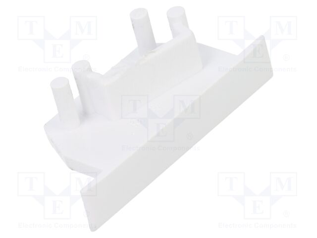 Cap for LED profiles; white; 20pcs; with hole; DIAGONAL14