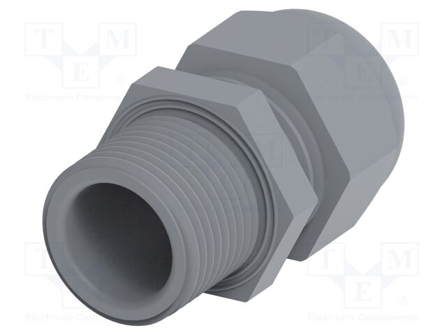 Cable gland; without nut,with long thread; M20; 1.5; IP68; grey