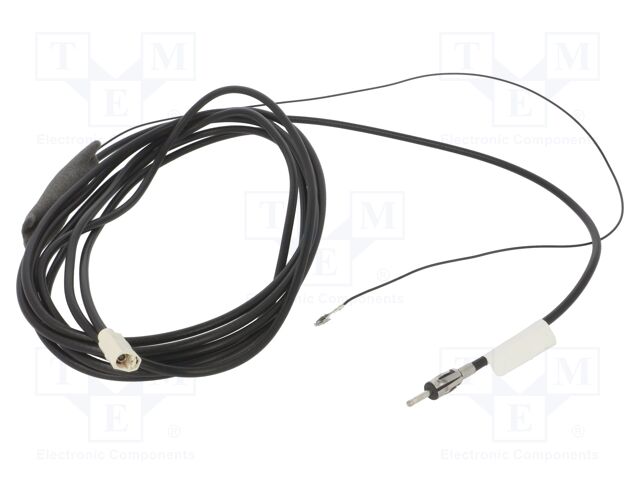 Cable; DIN plug,Fakra socket; black; straight; 5m