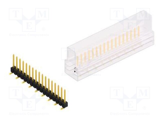 Connector: pin strips; pin header; male; PIN: 17; 2.54mm; SMT; 1x17