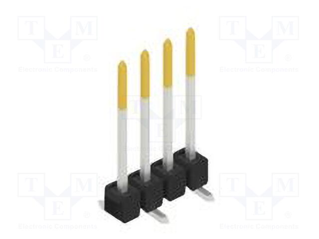 Connector: pin strips; pin header; male; PIN: 4; 2.54mm; SMT; 1x4