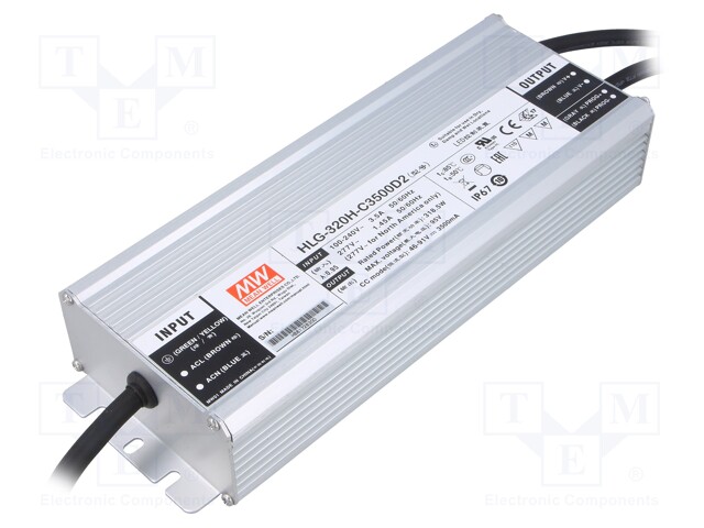 Power supply: switched-mode; LED; 299.6W; 214÷428VDC; 3.5A; IP67