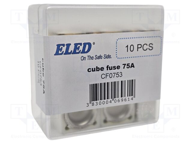 Fuse: fuse; 75A; 58VDC; ceramic,automotive; 20x23.5x11.8mm