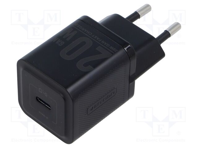 Power supply: switching; mains,plug-in; 5÷12VDC; 20W; black; 3A