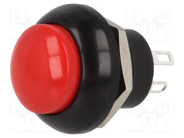 Switch: push-button; Pos: 2; SPDT; 5A/32VDC; red; Illumin: none; IP68