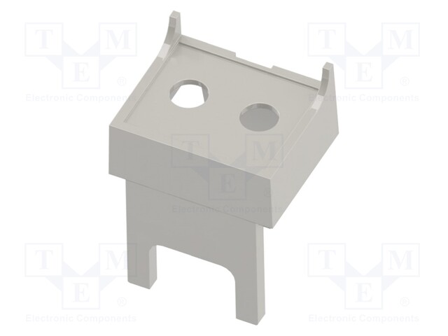 Terminals cover; 1M Modulbox One; grey; 7.65mm; Holes no: 2