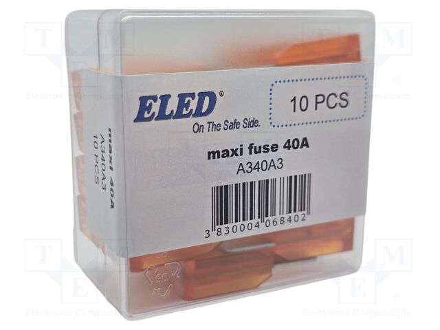 Fuse: fuse; 40A; 32VDC; automotive; 29.5mm; 29.5x9x34.1mm