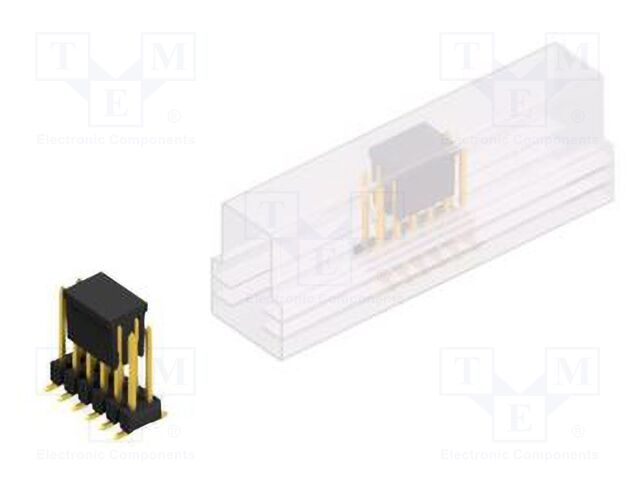 Connector: pin strips; pin header; male; PIN: 12; 2.54mm; SMT; 2x6