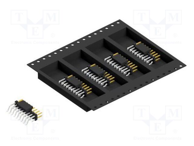 Connector: pin strips; pin header; male; PIN: 18; 2mm; SMT; 2x9; 100V
