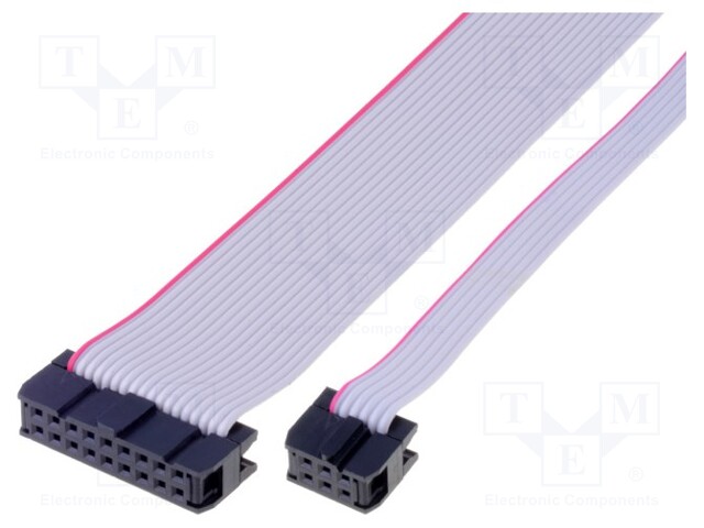 Ribbon cable with IDC connectors; 14x28AWG; Cable ph: 1.27mm