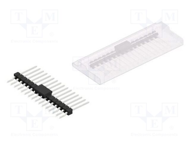 Connector: pin strips; pin header; male; PIN: 16; 2.54mm; SMT; 1x16