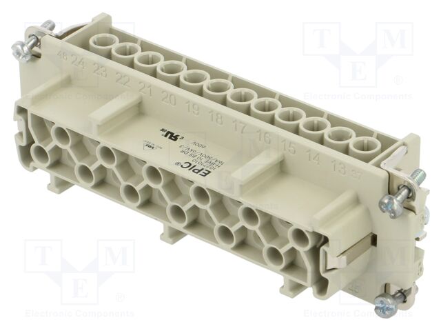 Connector: rectangular; female; EPIC H-BVE; PIN: 12; 12+PE; 16A