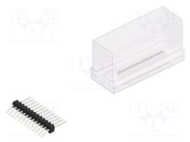 Connector: pin strips; pin header; male; PIN: 13; 1.27mm; SMT; 1x13