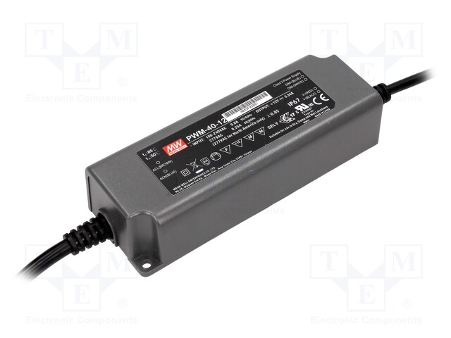 Power supply: switched-mode; for LED strips; 40.32W; 36VDC; 1.12A