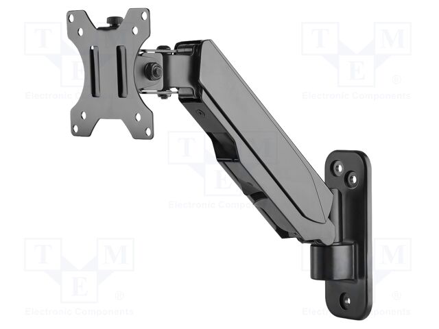 Holder; for wall mounting; 8kg; 17÷32"; black; Arm len: 330mm