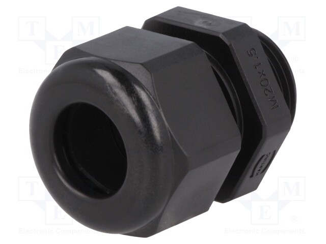 Gland; M20; IP68; 10÷14mm; Mat: thermoplastic; black