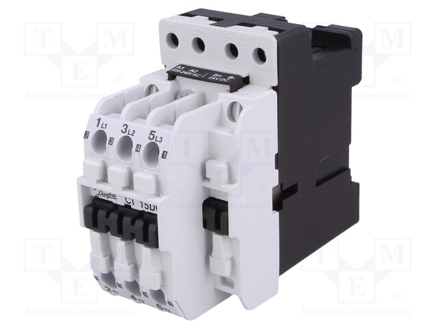 Contactor: 3-pole; NO x3; 230VAC; 15A; DIN,panel; CI 15; -30÷60°C