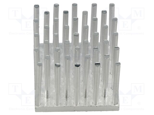 Heatsink: extruded; grilled; natural; L: 36mm; W: 36mm; H: 30mm; plain