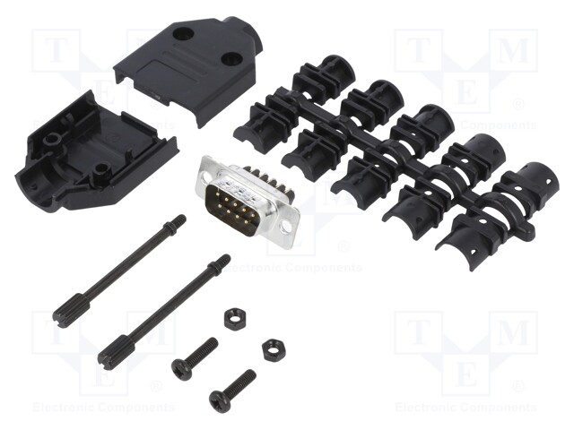 D-Sub; PIN: 9; male; unshielded; straight; screw terminal; UNC4-40