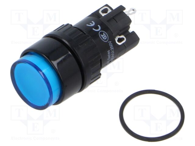 Switch: push-button; Pos: 2; SPDT; 2A/220VAC; 0.1A/220VDC; ON-(ON)