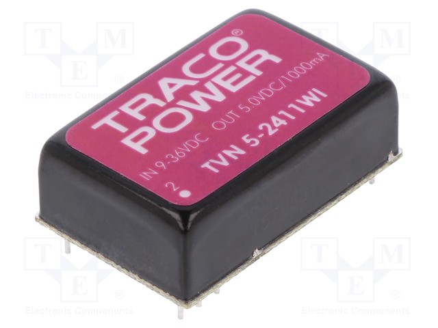 Converter: DC/DC; 5W; Uin: 9÷36V; Uout: 5VDC; Iout: 1000mA; DIP24