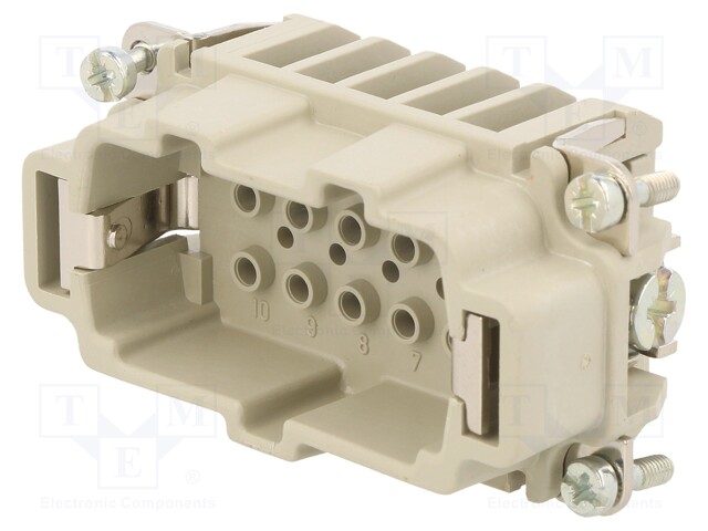 Connector: HDC; contact insert; male; C146,heavy|mate E; PIN: 10