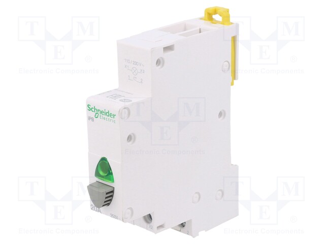 Module: pushbutton switch; 250VAC; 16A; DIN; monostable