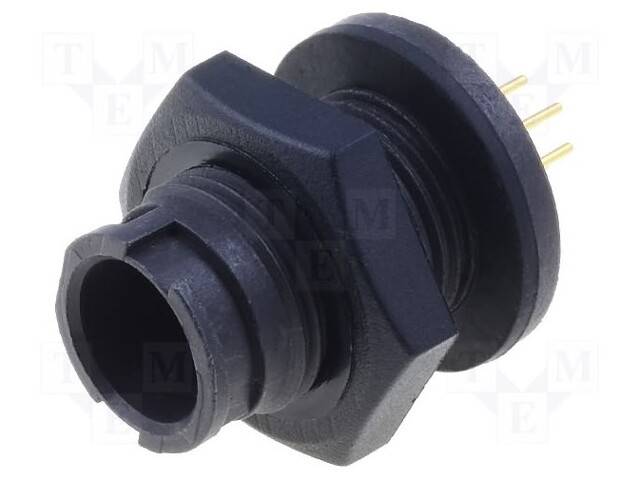 Connector: circular; Series: EN2; socket; male; THT; PIN: 7; 3A; IP68