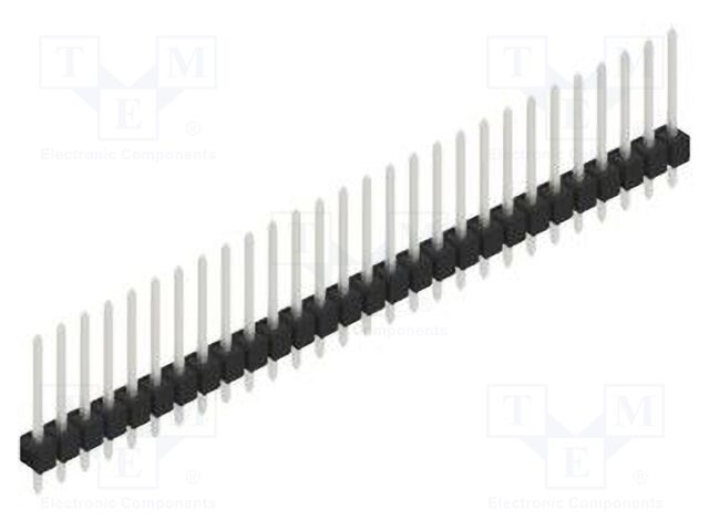 Connector: pin strips; pin header; male; PIN: 28; 2.54mm; THT; 1x28