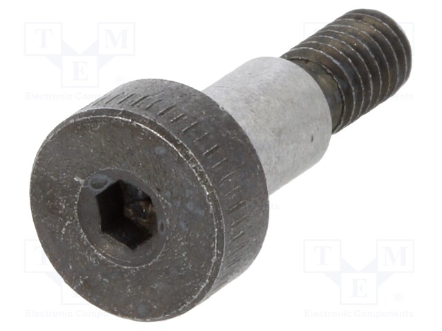 Shoulder screw; Mat: steel; Thread len: 8mm; Thread: M4; Cut: imbus