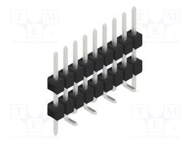 Connector: pin strips; pin header; male; PIN: 9; 2.54mm; SMT; 1x9