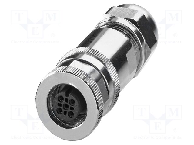 Connector: M12; plug; PIN: 4; 48V; straight; IP67; screw terminal