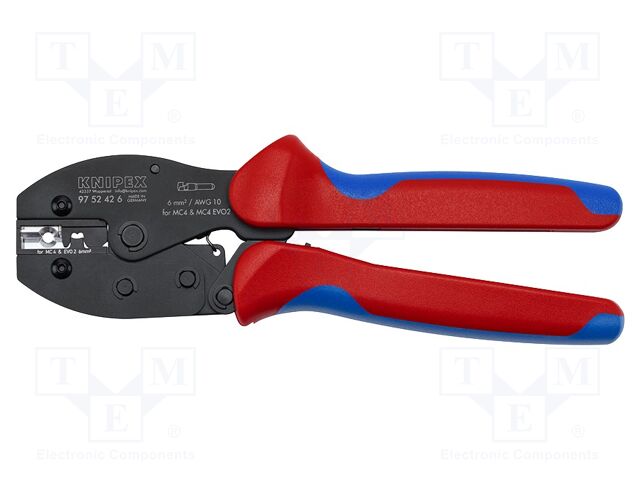 Tool: for crimping; Features: ergonomic two-component handles
