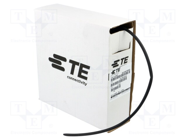 Heat shrink sleeve; 2: 1; 3.2mm; L: 10m; black; polyolefine