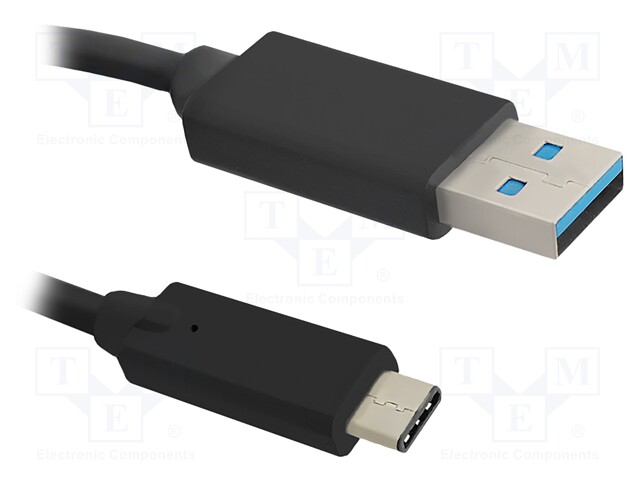 Cable; USB 3.0,USB 3.1; USB A plug,USB C plug; 1.8m
