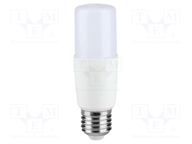 LED lamp; white cold; E27; 220÷240VAC; 660lm; P: 7.5W; 230°; 6500K