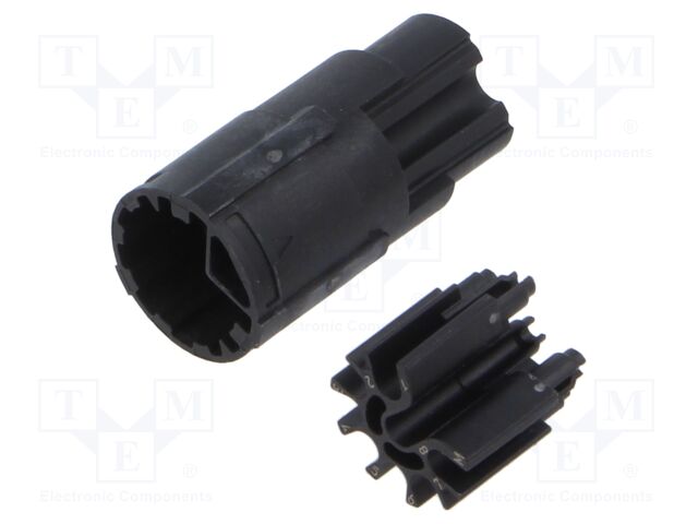 Connector: M17; male; contact insert; PIN: 8; crimped; w/o contacts