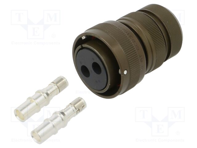 Connector: circular; VG95234; plug; female; PIN: 2; with contacts