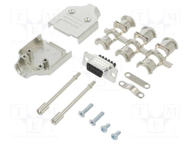 D-Sub; PIN: 9; female; shielded; straight; screw terminal; UNC4-40