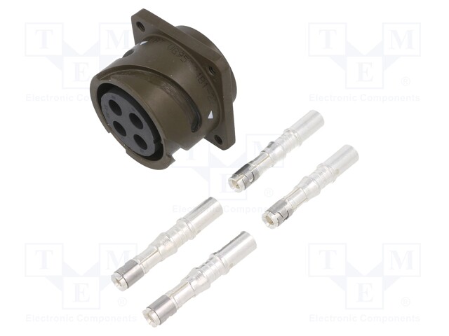 Connector: circular; VG95234; socket; female; PIN: 4; with contacts